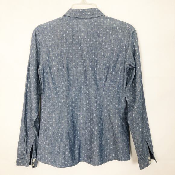 Outback Red Anchor Print 100% Cotton Button Down Shirt Size XS - Picture 6 of 11